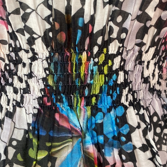 Matthew Williamson silk blend beach cover up, very colorful, multi, size 12 - Picture 9 of 15